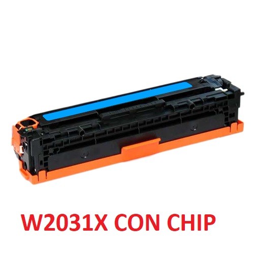 Toner W2031X ciano compatibile CHIP